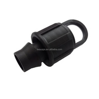 Raccords d'irrigation en plastique 16 mm à alimentation directe usine : écrou de verrouillage, raccord de couplage, bouchon d'extrémité et raccord bypass pour jardinage et usage agricole