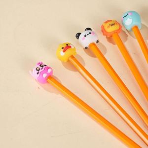 Crayons en bois HB personnalisés en silicone 3D mignons en forme d'animaux, vente en gros, cadeau promotionnel pour écoliers, dessin animé - Product Image 4