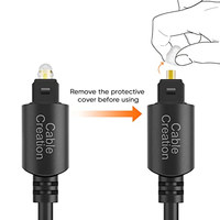 Cable de Audio Óptico Digital CableCreation OEM ODM, Cable de Fibra Óptica Toslink de 6 Pies para Cine en Casa, Barra de Sonido, TV, PS4, Xbox, VDCD