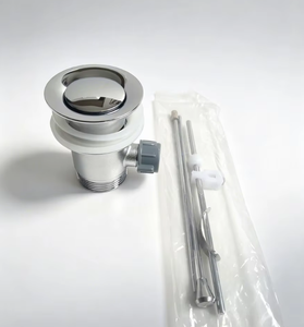 Kit completo de válvula de desagüe emergente cromada moderna con rosca estándar de EE. UU. para lavabo de <span class=keywords><strong>baño</strong></span>, ideal para gabinetes de tocador de hotel. - Product Image 6