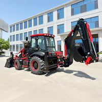 Schnelle Lieferung Baggerlader Straßenreparatur Frontlader und Heckbagger Traktor-Lader Diesel Allradantrieb Kompakter Baggerlader