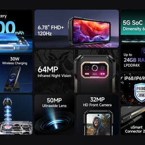 Ulefone Armor 27 Pro 5G, Teléfono Inteligente Resistente con Octa Core, CDMA, Pantalla de 6.78 Pulgadas, 12+256GB, Cámara Principal de 50MP, Cámara de Visión Nocturna de 64MP, Batería de 10600mAh, Android - Product Image 3