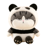 Peluche chat noir style abeille mignonne en coton doux, cadeau d'anniversaire