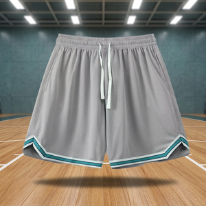 Factory Custom <b>Men</b> Solid Ice <b>Silk</b> Basketball <b>Shorts</b> Loose Oversize Hem Elastic Waist Thin Breathable Eco-Friendly Quick Dry - Product Image 3