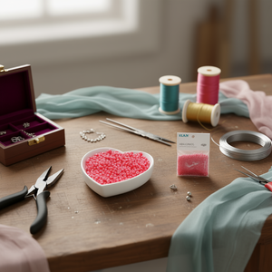 Perline Abalorios 3mm Rosso Anguria 50g per Creazione di Gioielli - Product Image 3