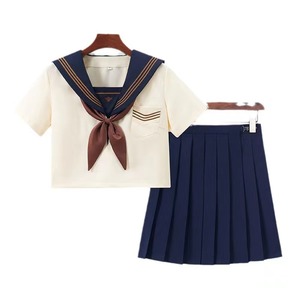 Japonés coreano estudiante Jk uniforme falda camiseta Falda plisada ropa de escuela secundaria encantador Cos marinero <span class=keywords><strong>colegiala</strong></span> disfraces - Product Image 2