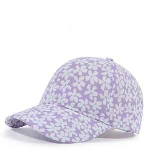 Gorra de Béisbol Unisex de 6 Paneles con Diseño Floral, Hebilla Metálica, Material de Poliéster, Protección Solar para Uso en Exteriores - Product Image 5