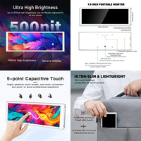 Écran tactile portable mini HD-MI HAORYZON 7,9 pouces, écran LCD étiré 400x1280 IPS, affichage de la température du PC