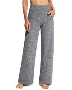 Pantalones deportivos de yoga para mujer, de pierna ancha, elásticos, holgados, con bolsillos y cinturón, ideales para ocio y actividades transfronterizas. - Product Image 4