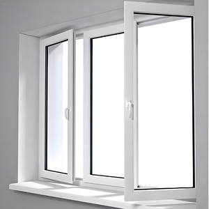 Fenêtres à battant en PVC Double vitrage Prix de fenêtre <span class=keywords><strong>réfractaire</strong></span> en acier plastique économe en énergie - Product Image 6