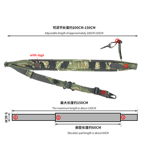 LWXC regolabile a 2 punti tattico imbottito tracolla morbida spessa pistola imbracatura con becco d'aquila in metallo gancio QD - Product Image 6