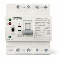 Saklar Transfer Otomatis Cerdas Voltriq Intelligent 63A 220V/110V 2P/4P ATS Dinrail 63A Saklar Transfer Otomatis Pintar 63 Amp ATS Dinrail