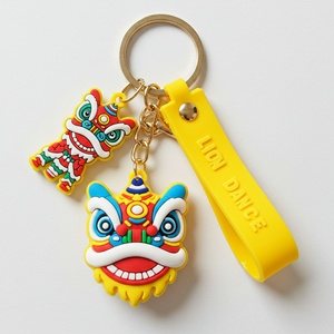 New 3D Pvc Plastic Kids <b>Cute</b> Cartoon Dragon Designer Keychain Ring Gift Toy <b>Keyring</b> - Product Image 2