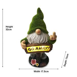 庭の庭の装飾は樹脂のgnome像を群がらせ、人工の苔は指の樹脂の庭のgnome像を弾き終えました - Product Image 3