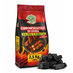 Carbone di Legna da 2,5 Kg per Griglie e Barbecue ad Alte Prestazioni - Product Image 1