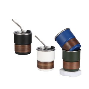 Nhà Máy Chuyên Nghiệp Bán Buôn Tùy Chỉnh 300Ml Tường Đơn Kim Loại Cà Phê Cốc Cốc Bằng Thép Không Gỉ Với Rơm Và Đôi Uống Nắp - Product Image 3