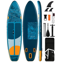ELEVENSPORTS Planche de paddle gonflable multi-usage 11' pour la pêche, avec pont stable pour les pêcheurs et l'exploration en plein air