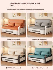 Klappbares Schlafsofa Metall Nordeuropäisches Design Kratzfeste Polsterung Multifunktionale Aufbewahrungsfunktion Ausziehbares Bett für - Product Image 3