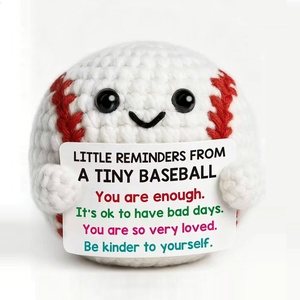 Hand-Crocheted <b>Baseball</b> Player with <b>Bat</b> Positive Vibes Stickers/Emojis Father's Day Gift Small Home Ornaments Customizable Cards - Product Image 2
