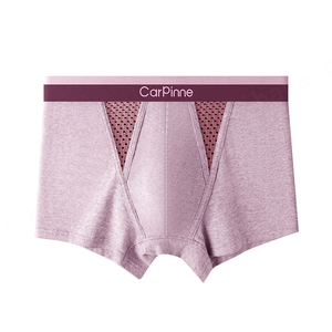 Venta al por mayor de bóxer de fibra de bambú de tiro medio transpirable 2xl malla frontal hombres calzoncillos de cintura con logotipo personalizado para hombres de alta calidad - Product Image 3