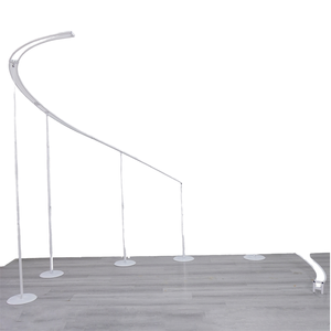 Factory Hot Sale Simple Large Outdoor Wedding Decorations S Shaped Design Metal Arch <b>Backdrop</b> <b>Stand</b> Artificial Flower Runner - Product Image 1