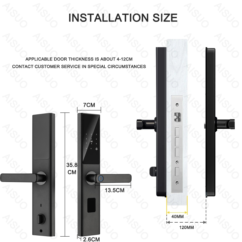New Product TUYA WIFI  Fingerprint Lock Remote Unlock Digital Card Key Cerradura Intelligente Smart Door Lock · image 5