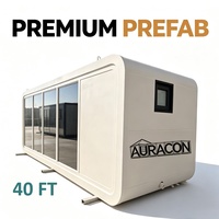 Structure en acier préfabriquée de 40 pieds, cabine modulaire au design moderne pour restaurants, cafés, complexes hôteliers et projets hôteliers, installation rapide