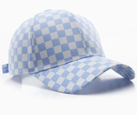 Chapeau de chauffeur de camion Goras de haute qualité Casquette de baseball Balatas en coton à carreaux noir et blanc avec logo personnalisé Chapeau de papa élégant