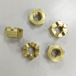Din935 thép cường độ cao kẽm thép không gỉ <span class=keywords><strong>Brass</strong></span> rãnh Nut M4 M5 M6 M8 M10 M12 M14 M16 M18 M24 Hex rãnh khóa NUT - Product Image 2