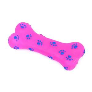 Güzel köpek kemik şekli vinil Pet oyuncak çiğnemek dayanıklı diş temizleme Pet kemik oyuncak - Product Image 4