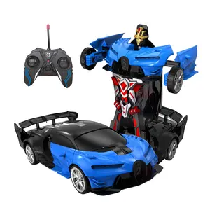 Rc Mini auto sportiva trasformazione auto due modi giocare modello Robot giocattoli ricarica deformazione Robot