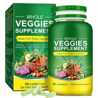Suplemento de Vegetales Enteros de Marca Privada OEM, 90 Cápsulas Vegetales para una Salud Intestinal e Inmunológica Equilibrada, Multivitamínico a Base de Plantas