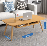 Table basse nordique minimaliste en stock - Table d'appoint compacte et peu encombrante pour les espaces restreints et les petits salons