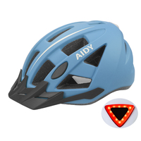 Casque de vélo VTT personnalisé OEM avec feu arrière LED de signalisation, homologué CE EN 1078, casque de sécurité pour vélo de haute qualité, moulé en interne, pour adultes et jeunes