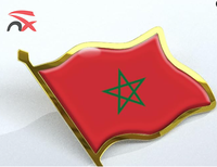 Badge de revers patriotique marocain en métal, design usine, pour vêtements et chapeaux