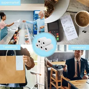 Hot Bán Nhiệt giấy nhận cuộn 3 1/8x230 đơn 80x80 POS máy in tương thích 50mm/57mm/58mm/80mm tiền mặt đăng ký giấy - Product Image 6