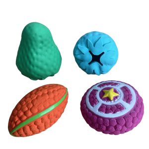 Harga pabrik Mainan Gigit hewan peliharaan anjing interaktif tali karet kunyah stroberi - Product Image 2