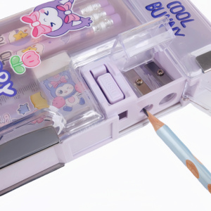 Ensemble de papeterie de haute qualité XPM, nouveau modèle, règle, trousse à crayons multifonctionnelle double face avec <span class=keywords><strong>taille</strong></span>-<span class=keywords><strong>crayon</strong></span> pour enfants - Product Image 4