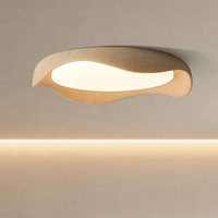 Plafonnier LED moderne et minimaliste, crème, forme ronde irrégulière, lampe murale confortable pour chambre à coucher et chambre d'enfant