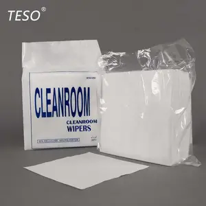 0609 thủy tinh sạch không dệt cellulose Polyester phòng sạch gạt nước công nghiệp dùng một lần khăn lau dầu