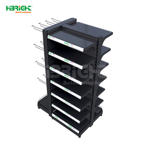 Estantería Góndola de Panel Trasero Perforado de Una Cara Highbright, Estante Metálico Ajustable para Exhibición en Pared para Supermercados - Product Image 5