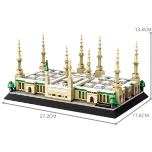 Wange 4228 Série de Bâtiments de Mosquées de Médine en Arabie Saoudite, Modèle de la Mosquée du Prophète (Masjid al-Nabawi), Jouet en Plastique Durable, Vente en Gros - Product Image 2