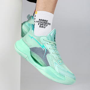 Zapatillas altas transpirables de marca personalizada de fábrica al por mayor OEM Cool Night Glow, zapatillas de baloncesto prácticas - Product Image 2