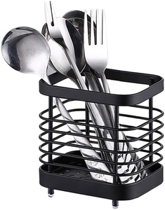 Support de rangement moderne en fer forgé pour ustensiles de cuisine, porte-ustensiles en métal, organisateur pour baguettes et cuillères, égouttoir pour vaisselle et évier - Product Image 4