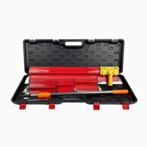 Juego de herramientas para construcción de paneles de yeso de calidad DIY, espátula de acero inoxidable y cuchilla de masilla de plástico con <span class=keywords><strong>mango</strong></span> extensible - Product Image 5