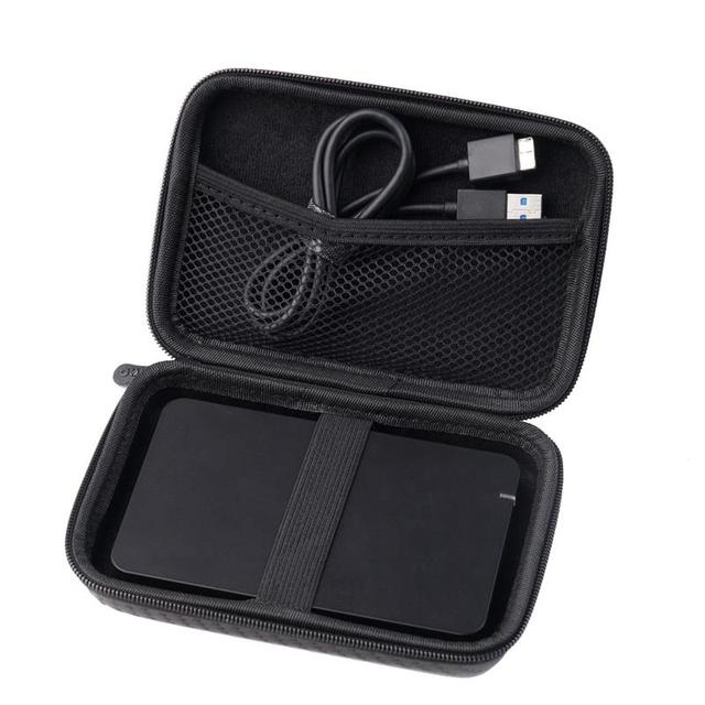 2.5 Hard Disk Case Portable HDD EVA Case Bag for External 2.5 Inch Hard Drive/Earphone/U Disk Hard Disk Drive Case Black