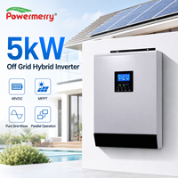 Onduleur hybride hors réseau 5kW 48VDC MPPT à onde sinusoïdale pure avec fonctionnement en parallèle pour panneaux solaires, batteries et utilisation domestique de secours