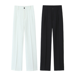 Women's 2025 Spring/Summer Vintage Anti-static Digital Casual Trousers 100% <b>Polyester</b> Comfortable Versatile Regular Fit - Product Image 1