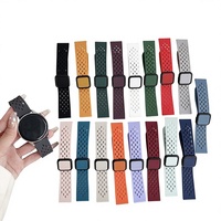 Horlogeband van ademend siliconen met magnetische vierkante gesp voor Watch4 & GT3 20mm/22mm