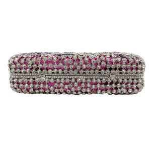 Bolso de Noche Elegante con Cristales y Mariposas Florales para Mujer, Cartera de Mano con Pedrería para Invitadas de Boda, con Cadena Extraíble - Product Image 5